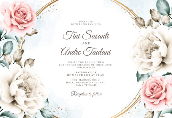 Beautiful Floral Frame Watercolor: Editable Design Assets