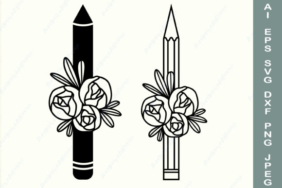 Discover the Elegance of Floral Pensil in Black