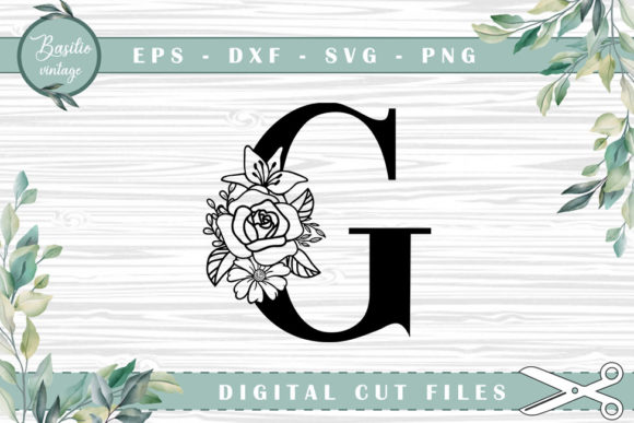 Elevating Personalized Crafts with Floral Letter G Alphabet Cutting Files