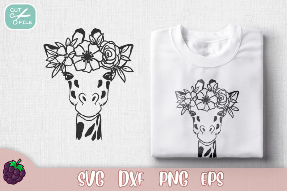 Floral Crown Cute Giraffe: A Versatile Design for Creative Projects