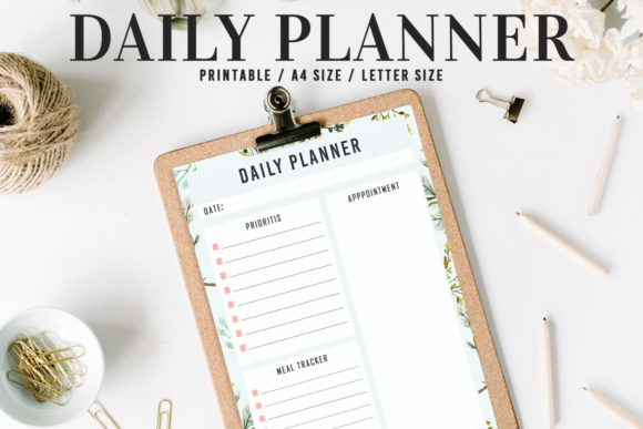 Floral Daily Planner Printable V2: A Colorful Solution for Meal Prep and Fitness Goals