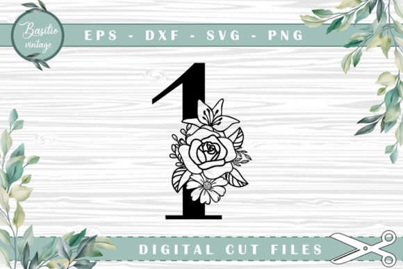 Floral Number 1 Cutting Files: Creative Applications for Personalized Projects