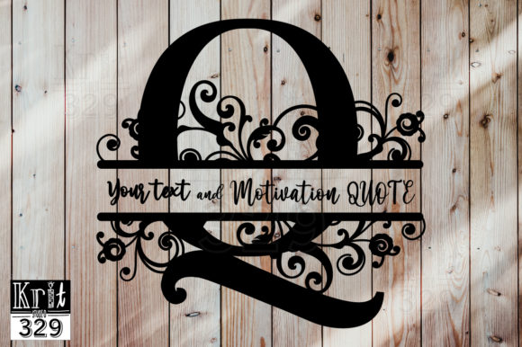 Floral Vine Alphabet Split Monogram Q: A Versatile Tool for Creative Projects