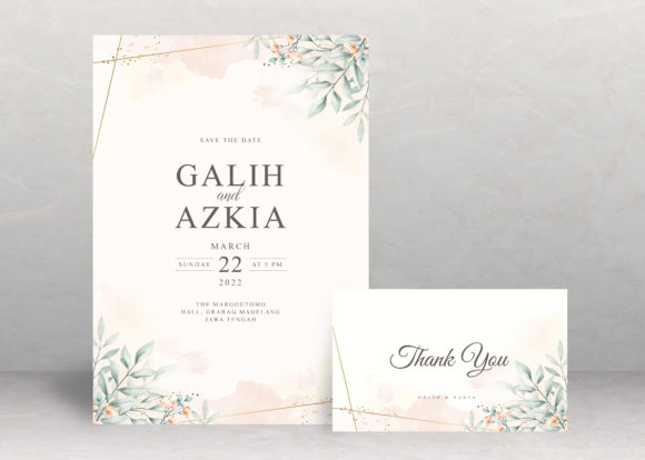 Floral Watercolor Wedding Card Elegance