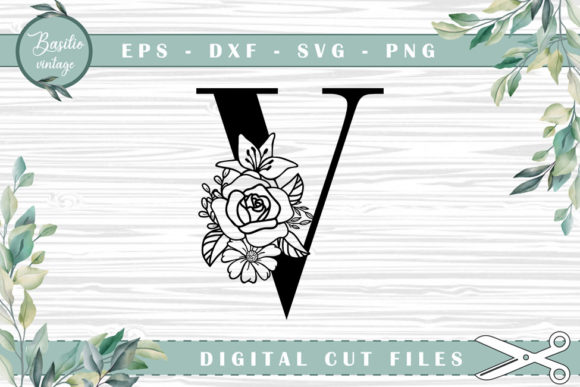 Integrating Floral Letter V Alphabet Cutting Files into Creative and Commercial Workflows