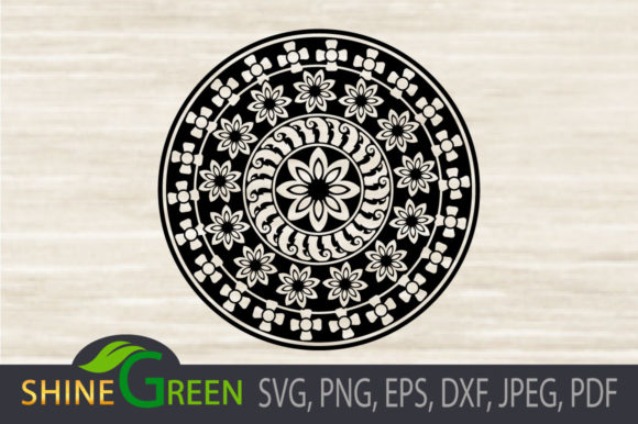 Mandala Floral Monogram: Elegant SVG Design