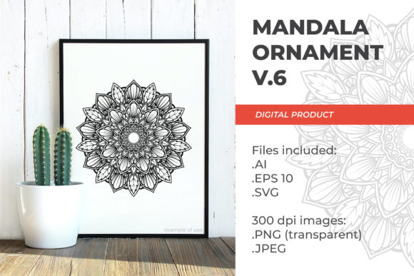 Mandala - Floral Vintage - V.6: A Versatile Digital Asset for Creative Projects