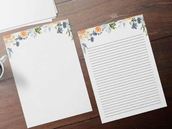 Peach Floral Stationary, Lined and Unlined: A Versatile Tool for Creative and Professional Use