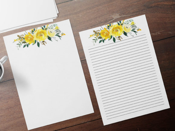 Yellow Bouquets Floral Stationary: A Perfect Blend of Beauty and Functionality