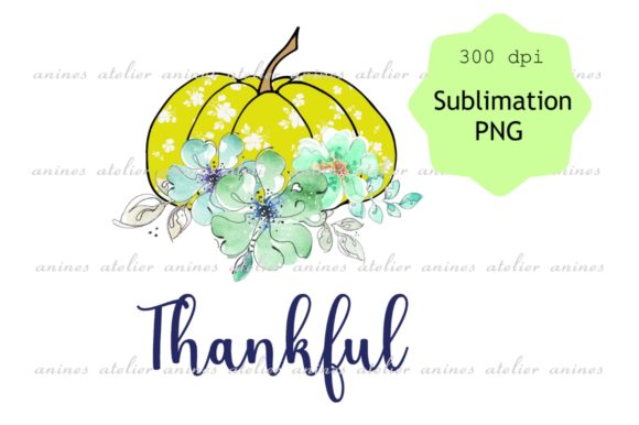 Yellow Floral Pumpkin - Thankful Png: Integrating Hand-Painted Assets into Fall Production Workflows
