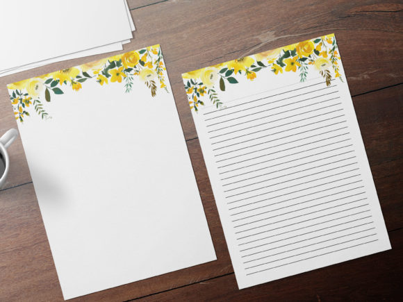 Yellow Floral Stationary, Note Paper: A Versatile and Charming Choice